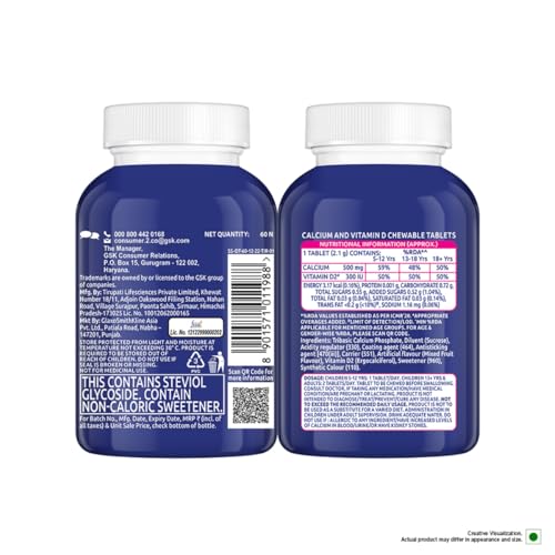 Centrum Ostocalcium Total Chewable Tablets For Women & Men | Vitamin D & Calcium Tablets To Support Strong Bones, Joints & Muscles |60 Tablets, 128 Grams - Image 7