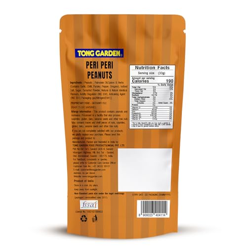 Tong Garden 65Gm Peri Peri Peanuts | Spicy & Crunchy Snack | Tangy Roasted Peanuts with Herbs & Natural Flavors | Perfect Party & On-the-Go Snack (Pack of 6) - Image 3