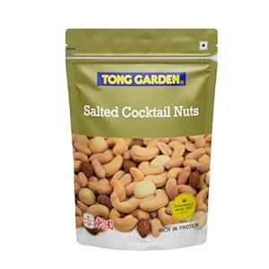 Tong Garden 380Gm Salted Cocktail Nut (Pouch) | Health Dry Fruits Mix | Trail Mix | Healthy Mixed Nuts with Dry Fruits | Almonds | Cashews | Peanuts (Pack of 1)