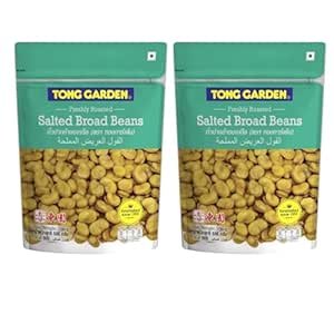 Tong Garden 500g Salted Broad Beans | Crispy & Crunchy Snack | High Protein & Fiber | Lightly Salted & Roasted | Healthy & Guilt-Free Munching - (Pack of 2)