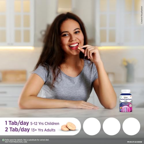 Centrum Ostocalcium Total Chewable Tablets For Women & Men | Vitamin D & Calcium Tablets To Support Strong Bones, Joints & Muscles |60 Tablets, 128 Grams - Image 6