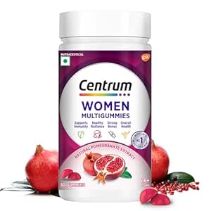 Centrum Women Multigummies 30s | 16 Vitamins & minerals and Natural Pomegranate extract for Overall Health & Radiance (Veg) |World's #1 Multivitamin