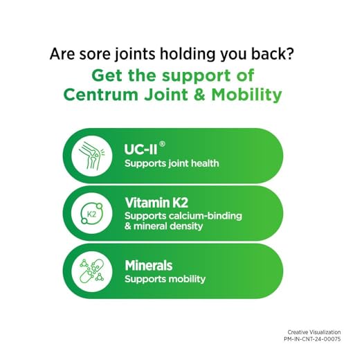 Centrum Joint & Mobility Capsule | Supplement | Undenatured Collagen Type II, Vitamin K2, Calcium for Joint support, Cartilage Support and Better Mobility | Joint Support Capsule - Pack of 10 - Image 4