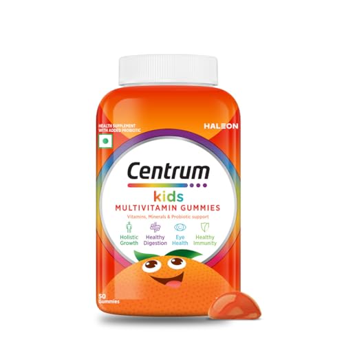 Centrum Kids- Multivitamin Gummies for Kids | Non-Habit Forming | With Zinc, Vitamin B, C, D for Overall Growth, Healthy Digestion, Eye Health, Immunity | Tasty Orange Flavour | Veg - 50 gummies - Image 12
