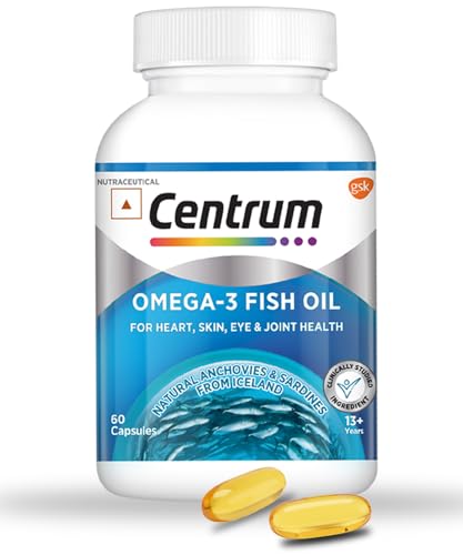 Centrum Omega 3 Fish Oil Capsules 1000mg Supplements | Omega 3 with 180mg EPA, 120mg DHA for Hair and Skin Health, Joint Health, Brain Health | No Fishy Aftertaste - 60 Capsules - Image 2