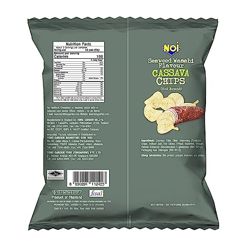 Tong Garden Noi Seaweed Wasabi Flavour Cassava Chips 85G X 5 - Image 3