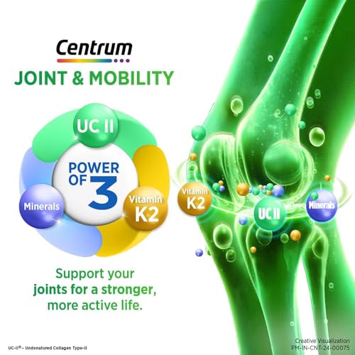 Centrum Joint & Mobility Capsule | Supplement | Undenatured Collagen Type II, Vitamin K2, Calcium for Joint support, Cartilage Support and Better Mobility | Joint Support Capsule - Pack of 10 - Image 3