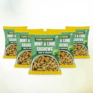 Tong Garden 30g Mint & Lime Cashew Nuts | Crunchy & Flavored Snack | Protein-Rich Healthy Nuts | Perfect for Snacking & Parties - (Pack of 5)