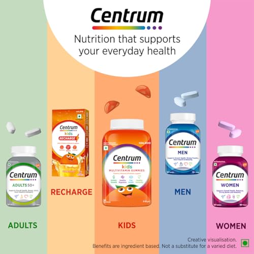 Centrum Kids- Multivitamin Gummies for Kids | Non-Habit Forming | With Zinc, Vitamin B, C, D for Overall Growth, Healthy Digestion, Eye Health, Immunity | Tasty Orange Flavour | Veg - 50 gummies - Image 21