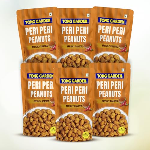 Tong Garden 65Gm Peri Peri Peanuts | Spicy & Crunchy Snack | Tangy Roasted Peanuts with Herbs & Natural Flavors | Perfect Party & On-the-Go Snack (Pack of 6) - Image 2