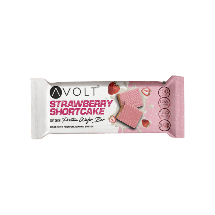 Avolt Strawberry Shortcake 15.2g Protein Wafer Bar – 50 g