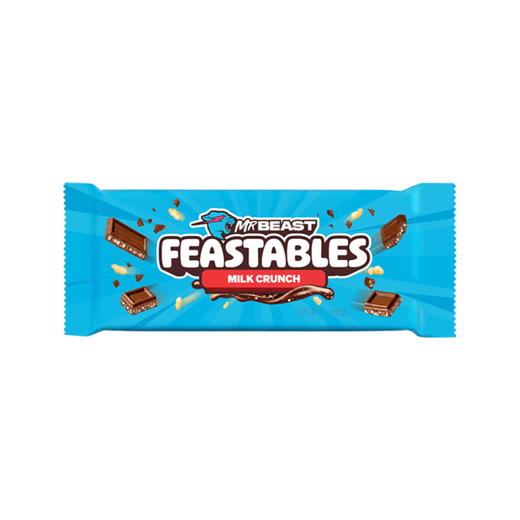 Mr Beast Feastables Crunch Milk Chocolate With Puffed Rice – 60 g