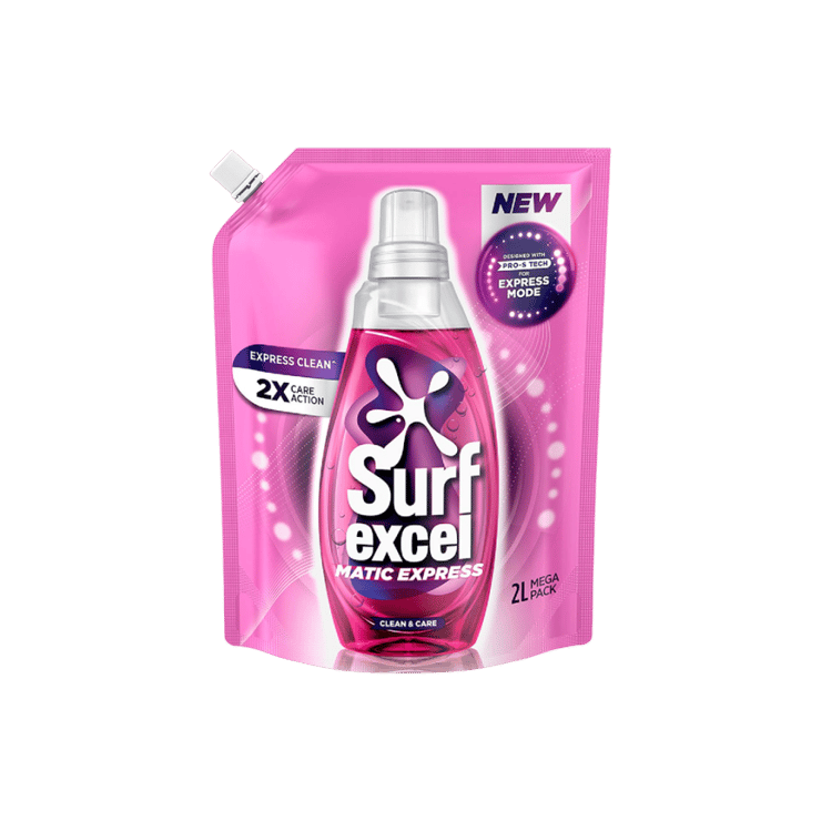 Surf Excel Matic Express Clean & Care Liquid Detergent – 2 ltr
