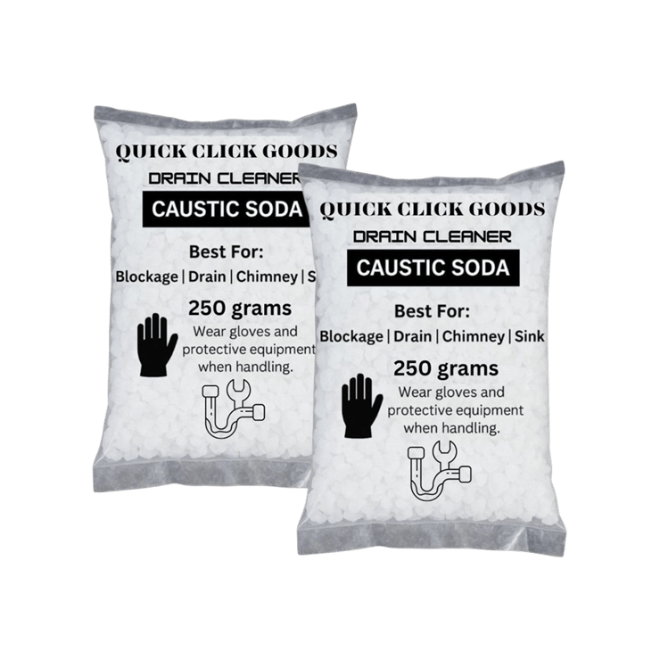 QUICK CLICK GOODS Caustic Soda Drain Cleaner – 2 x 250 g