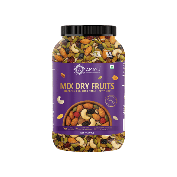 AMAYU Premium Mix Dry Fruits & Seeds Trail Mix – 900 g