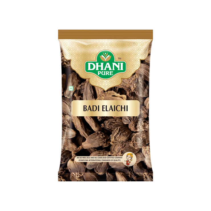DHANI PURE Large Black Cardamom Whole – 50 g