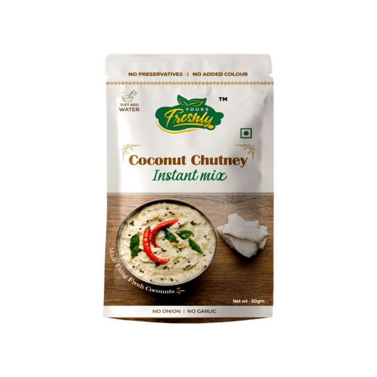 Yours Freshly Instant Mix Coconut Chutney Powder – 50 g