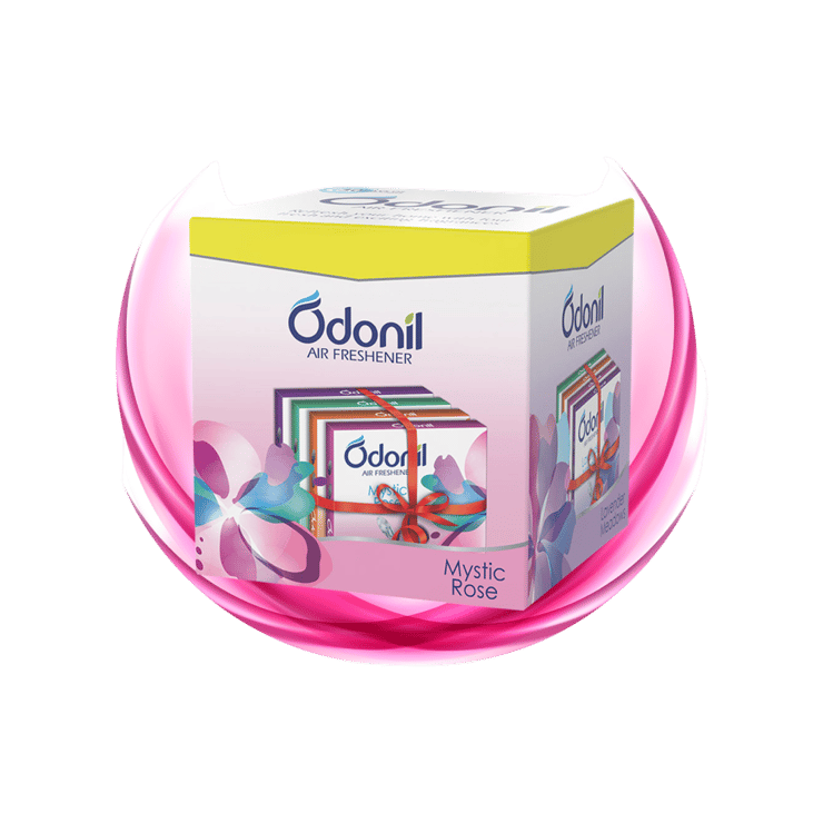 Odonil Bathroom Air Freshener Blocks – (4 x 72 g) (Assorted) – Pack of 4 – 4 x 72 g