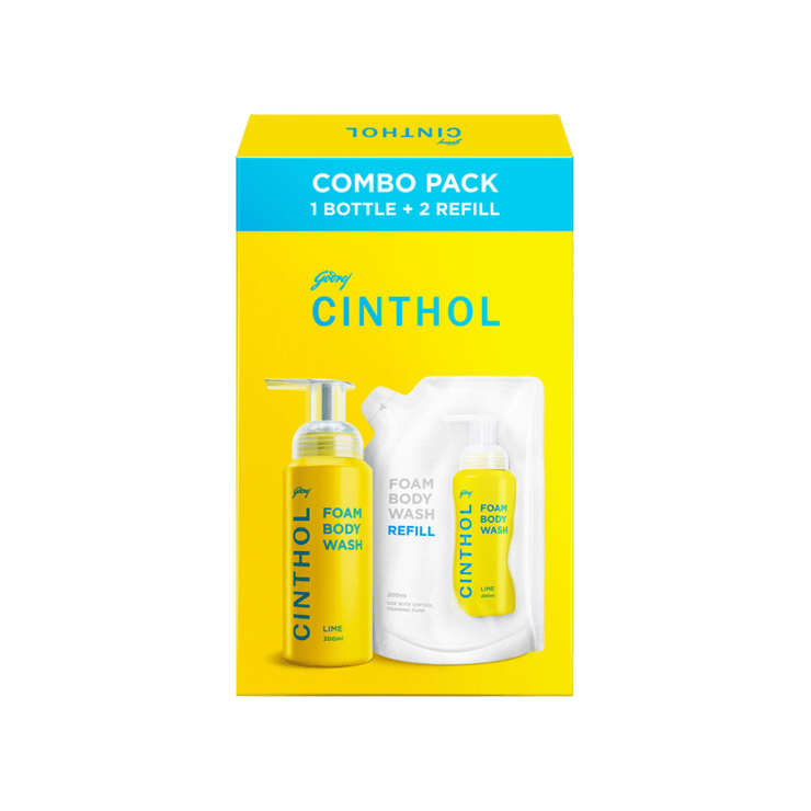 Cinthol Foaming Body Wash Combo Pack – 600 ml