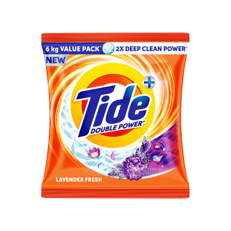 Tide Double Power Plus Detergent Powder (Lavender Fresh) – 6 kg