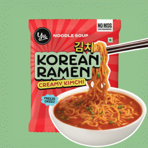 Yu Korean Ramen Creamy Kimchi Instant Noodles Soup - 100 g