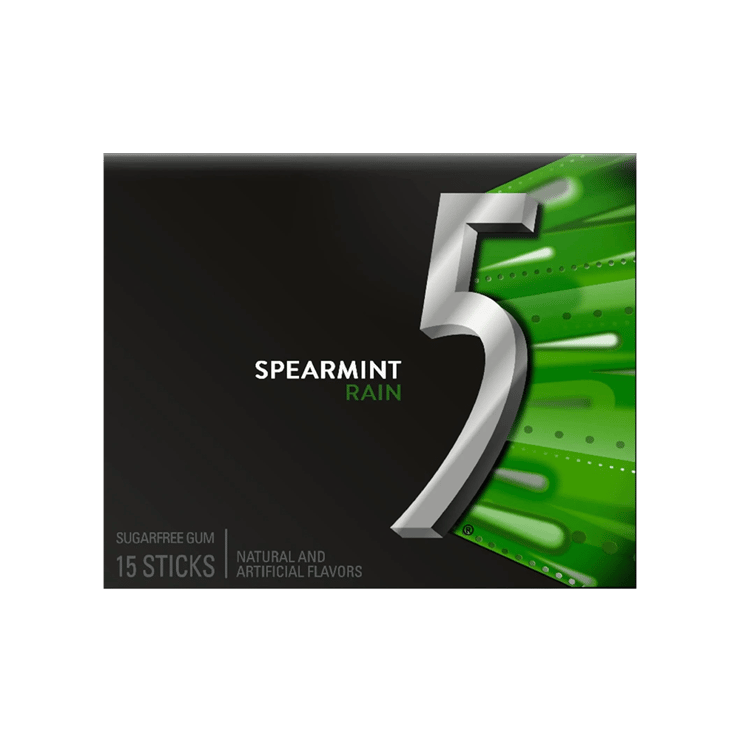 Wrigley’s 5 Spearmint Rain Chewing Gum (Sugar Free) – 15 pieces