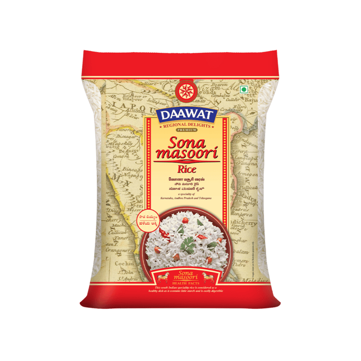 Daawat Raw Sonamasuri Rice (Medium Grain) – 5 kg