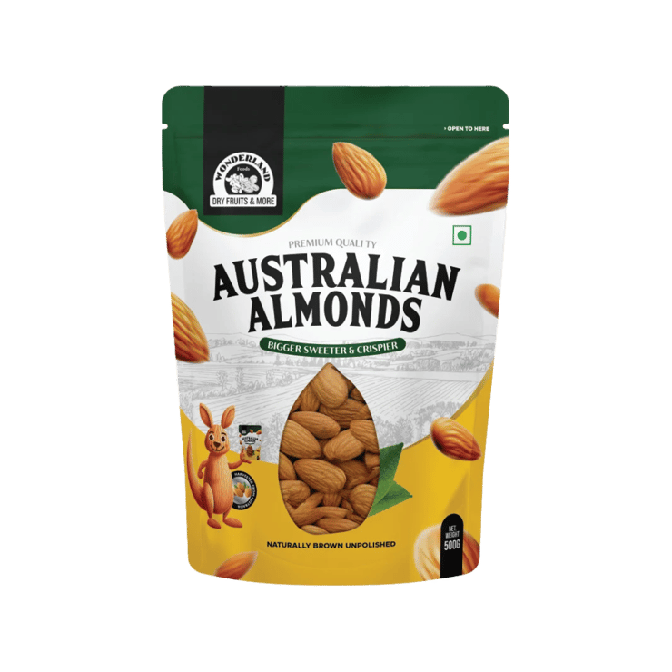 Wonderland Foods Australian Almonds (Hirave Badam) – 500 g