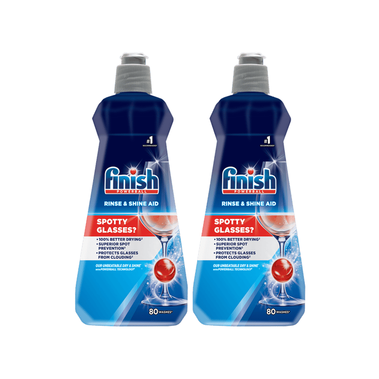 Finish Rinse Aid, Shine & Dry Dishwasher Gel – Pack of 2 – 2 x 400 ml
