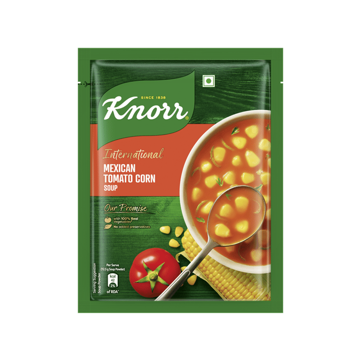 Knorr International Mexican Tomato Corn Soup with No Added Preservatives – 50 g
