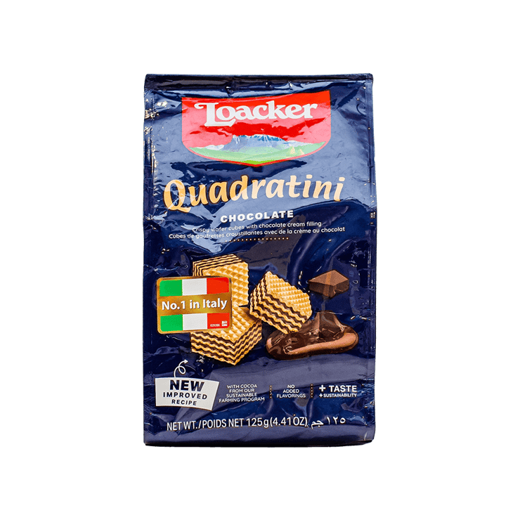 Loacker Quadratini Chocolate Wafers – 125 g