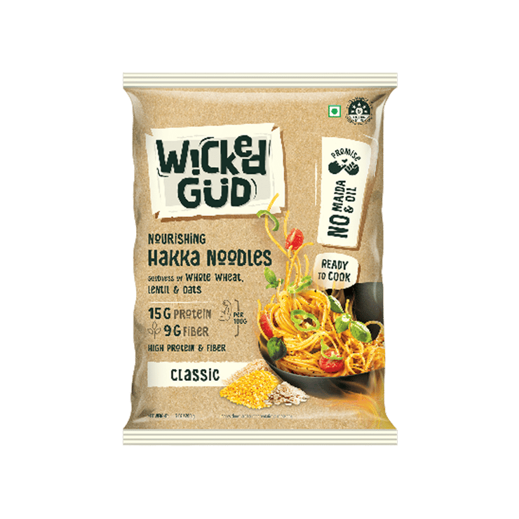 WickedGud No Maida & No Oil Hakka Noodles – 200 g