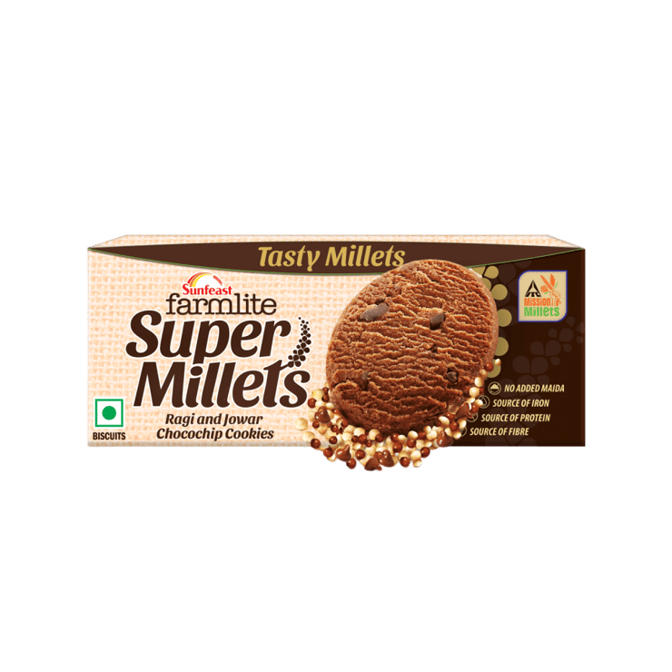 Sunfeast Farmlite Super Millets Ragi and Jowar Chocochip Cookies