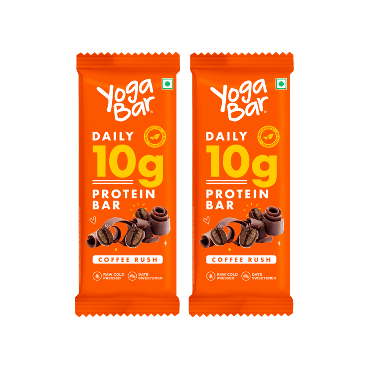 Yoga Bar 10 g Coffee Rush Protein Bar – Pack of 2 – 2 x 50 g