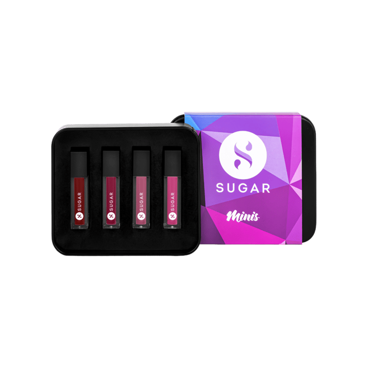 SUGAR Cosmetics Smudge Me Not Mini Liquid Lipstick Kit (Nude) – 1 pack (4 pieces)
