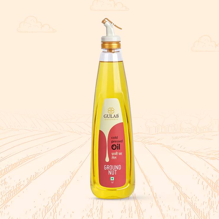Gulab Premium Cold Pressed Groundnut Oil – 1 ltr