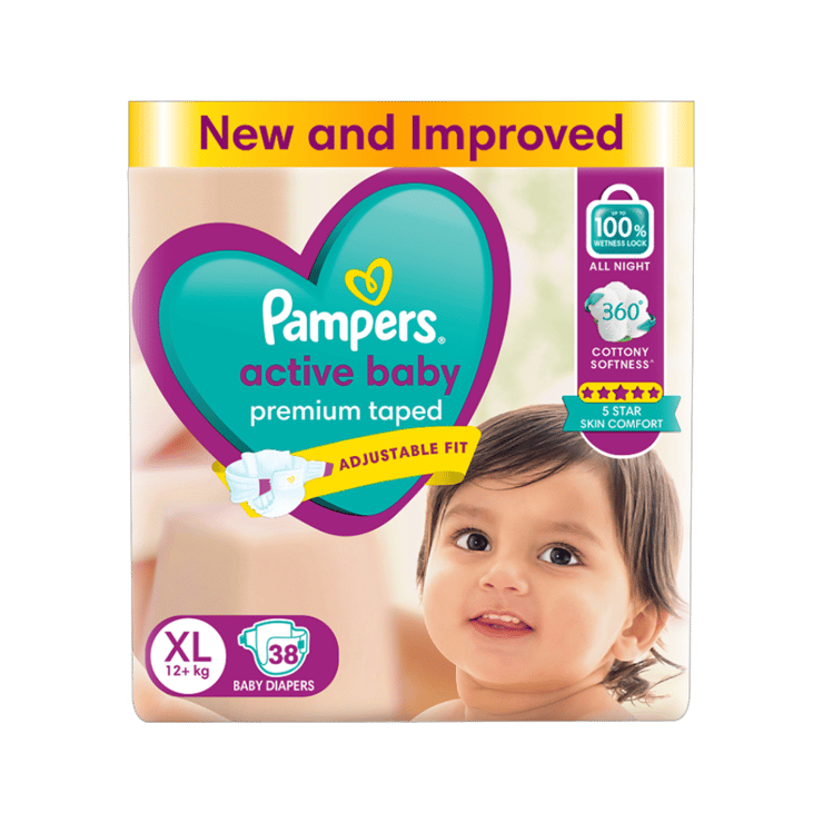 Pampers Active Baby Diaper (Pants, XL, 12+ kg)