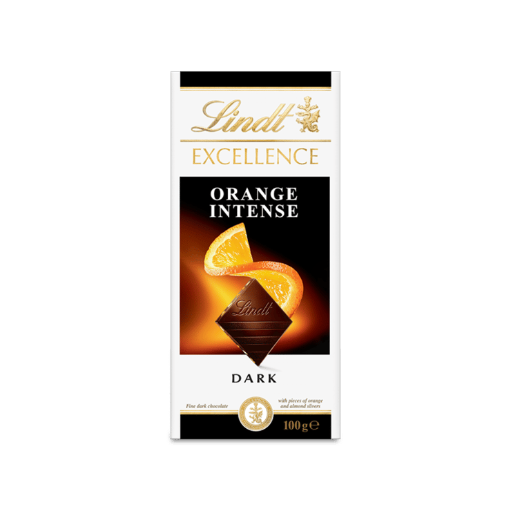 Lindt Excellence Orange Intense Dark Chocolate Bar – 100 g