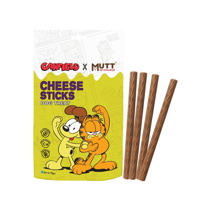 Mutt of Course Garfield Cheese Stick Dog Treat – 70 g