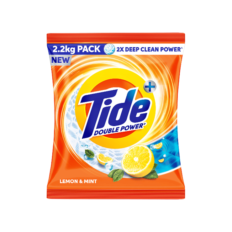 Tide Plus Double Power Detergent Powder – Lemon & Mint – 2.2 kg