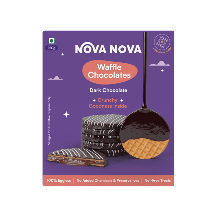 Nova Nova Waffle Chocolate – Dark Chocolate – 120 g