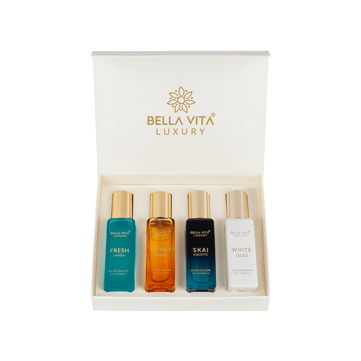 Bella Vita Organic Unisex Luxury Perfume Perfume Gift Set – 4 x 20 ml