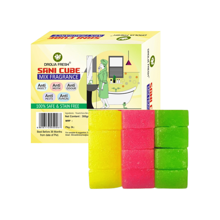 DroliaFresh Mix Fragrance Sanitary Urinal Cubes (Mix Fragnance) – 300 g (12 x 25 g)