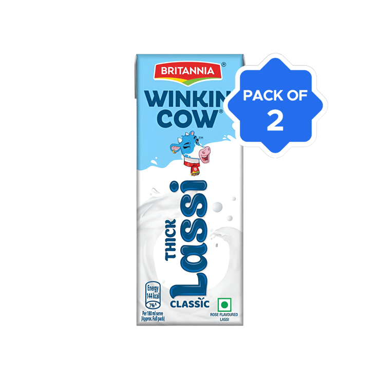 Britannia Winkin Cow Classic Sweet Lassi – Pack of 2