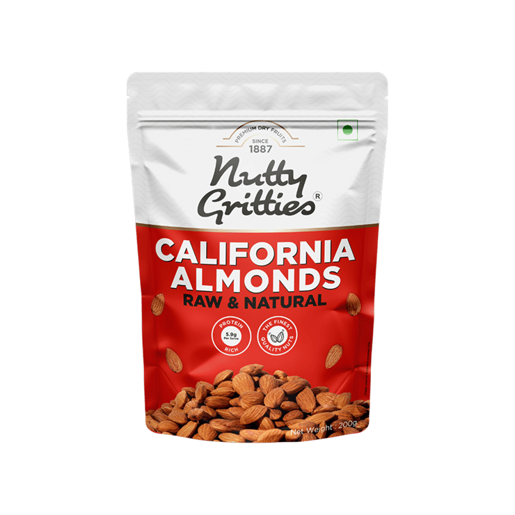 Nutty Gritties California Almonds (Hirave Badam) – 1 kg