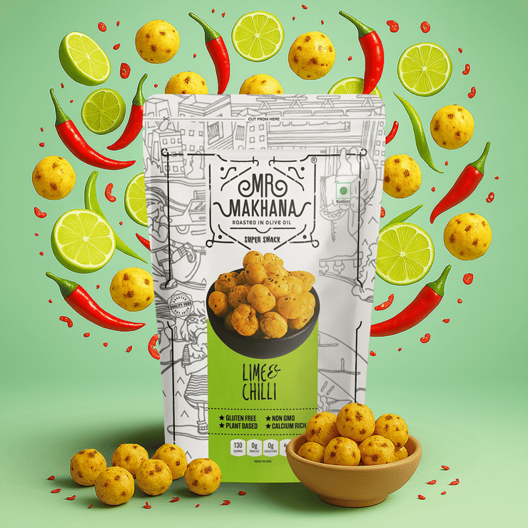 Mr. Makhana Lime And Chilli Flavoured Makhana – 55 g