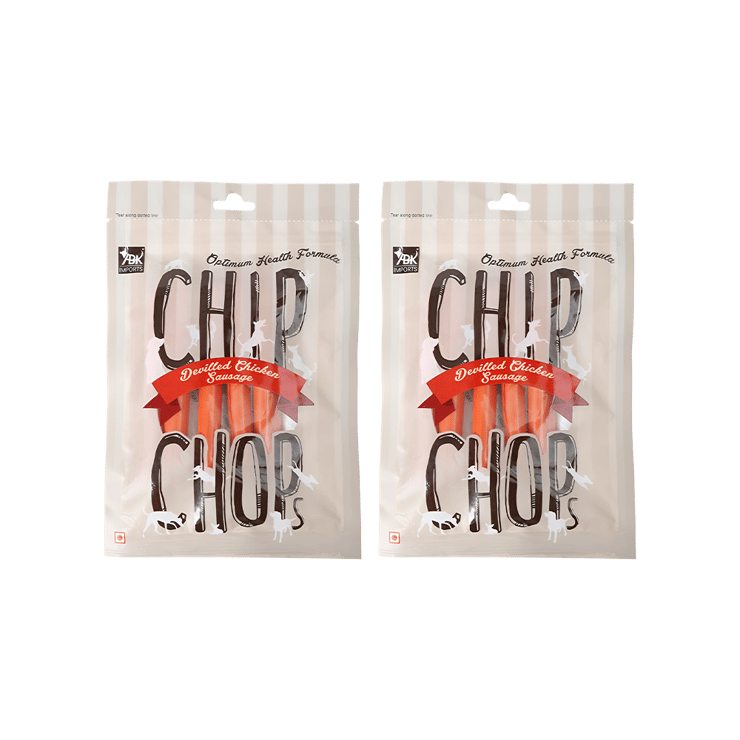 Chip Chops Dog Treat (Devilled Chicken Sausage Stick) – Pack of 2 – 2 x 70 g