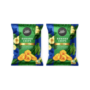 Too Yumm Masala Nendran Banana Chips (No Palm Oil) - Pack of 2 - 2 x 75 g