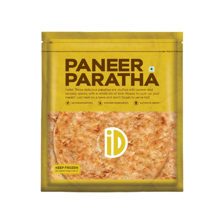 iD Fresh Paneer Paratha – 4 x 100 g (4 pieces)