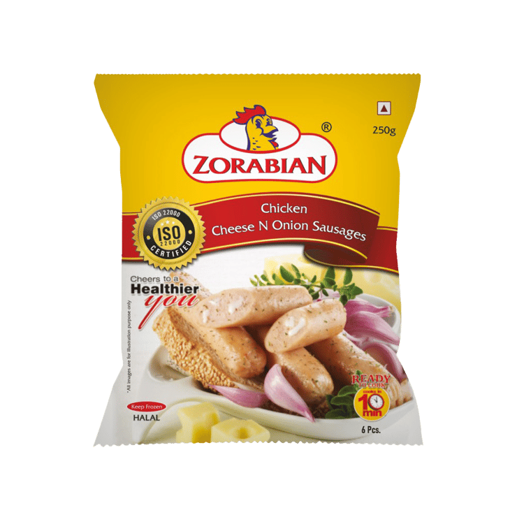 Zorabian Cheese & Onion Chicken Sausage – 250 g